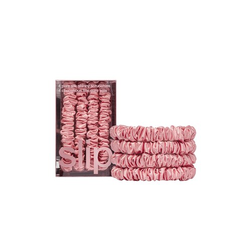 slip粉色橡皮筋头绳褶皱细款缎面甜美风早秋新品REVOLVE
