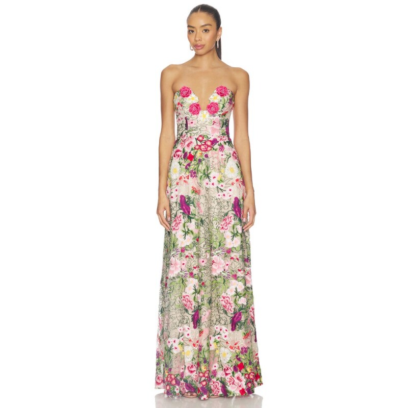 ELLIATT FLORA 连衣裙 revolve小众新款 Nude,Fuchsia图片