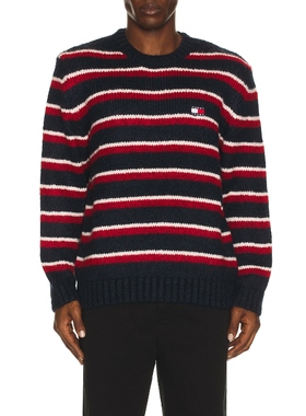 Tommy Jeans 汤米 STRIPE BADGE 毛衣 红色REVOLVE小众新款
