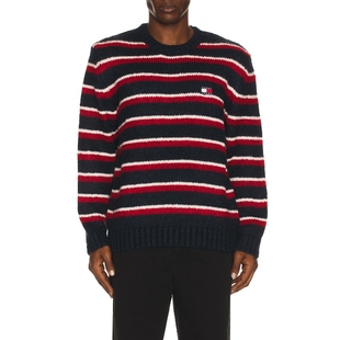 STRIPE 汤米 BADGE 毛衣 Tommy 红色REVOLVE小众新款 Jeans
