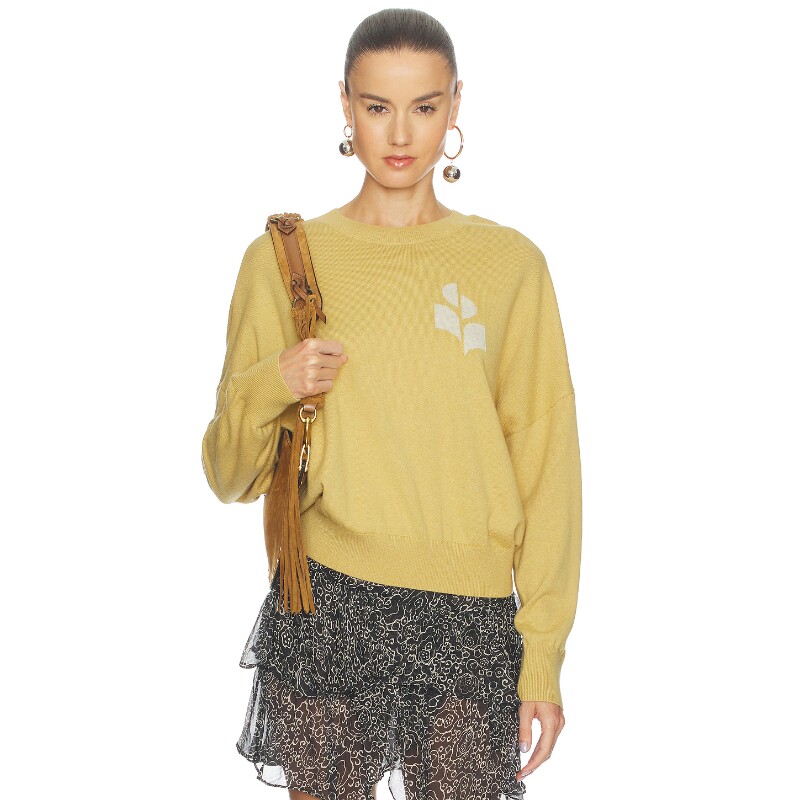 Isabel Marant Etoile黄色上衣圆领休闲毛衣早秋新品REVOLVE