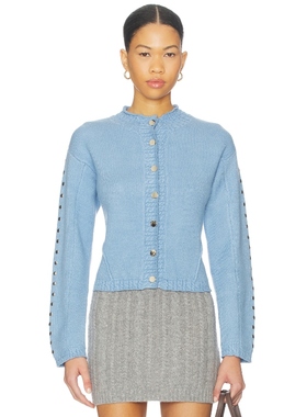 Never Fully Dressed CARDIGAN 毛衣 蓝色REVOLVE小众新款