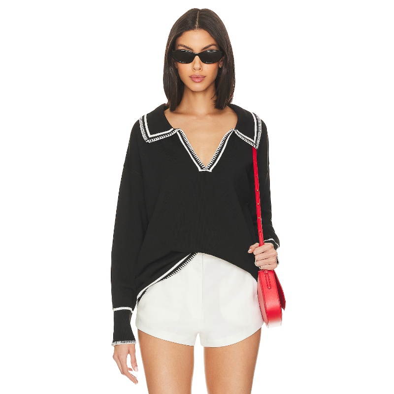 SNDYS 针织衫上衣学院风设计感毛衣REVOLVE