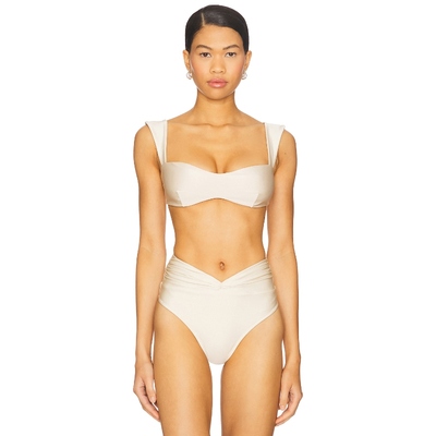 Shani Shemer ASTER 比基尼文胸上装 奶油色 y2k辣妹风REVOLVE小