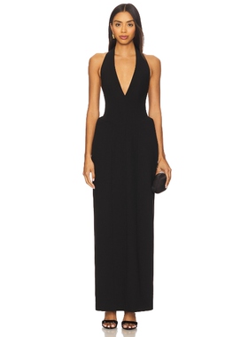 MISHA DELTA 长裙 黑色REVOLVE小众新款