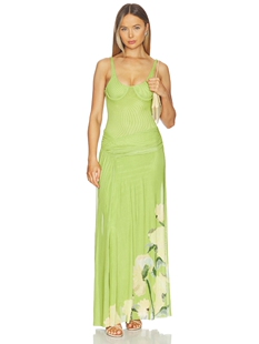 revolve小众新款 Bec 裙子 CITRINA 绿色 Bridge