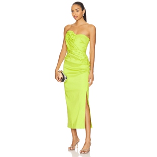 Acler LADE 超长连衣裙 柠檬色REVOLVE小众新款