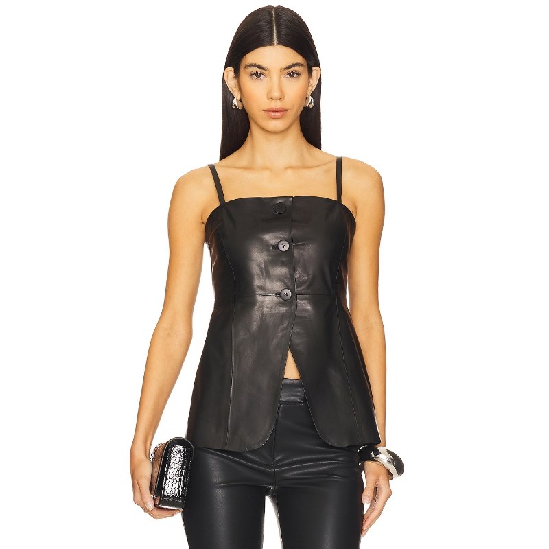 LAMARQUE MILANA 上装 黑色 y2k辣妹风REVOLVE小众新款