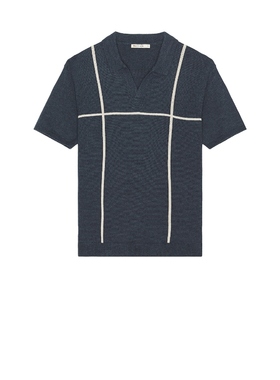 [冬季新品]Marine Layer Varsity Sweater Polo 蓝色REVOLVE小众