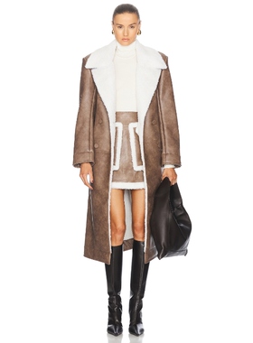 AKNVAS GREENWICH 寒冬保暖大衣 棕色 老钱风REVOLVE小众新款