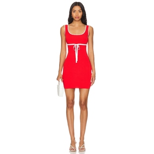 针织连衣裙女夏 LUCY 红色REVOLVE Uprichard Amanda