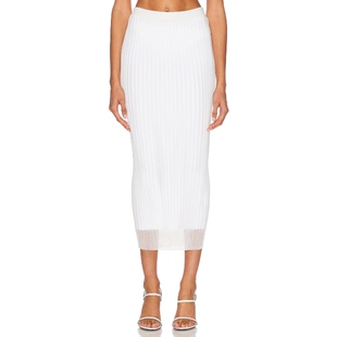 白色REVOLVE小众新款 半身裙 ALBUM Sportmax