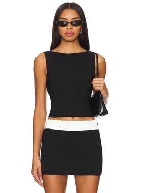 Lovers and Friends SUTTON 上装 黑色 y2k辣妹风REVOLVE小众新款