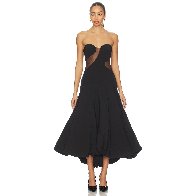 ET OCHS DANIELLA 泡泡连衣裙 黑色REVOLVE小众新款