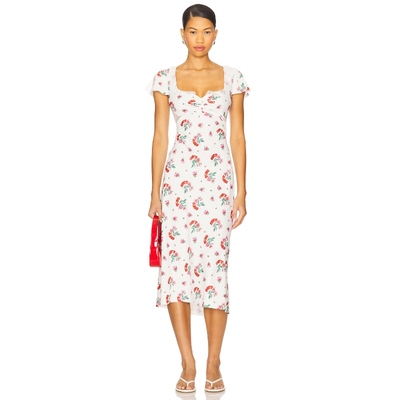 [冬季新品]Frankies Bikinis 中长款连衣裙白色REVOLVE小众