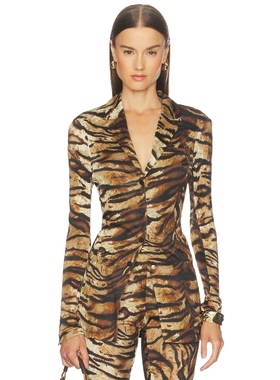 Ronny Kobo ZENA 上装 棕色REVOLVE小众新款