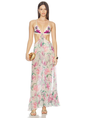 PatBO Honey Flower Embroidered Beach Dress revolve小众新款