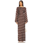 春季 连衣裙 新品 AND 长款 HEMANT NANDITA 巧克力色REVOLVE小众