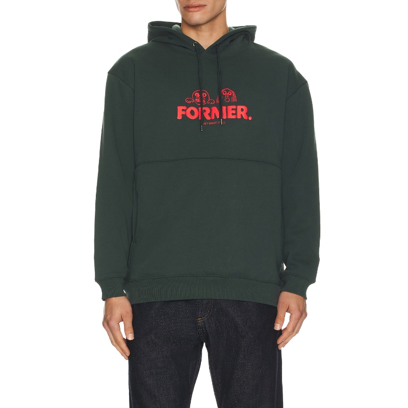 FORMER WANT 连帽衫 深绿色REVOLVE小众新款