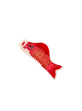 Solar Eclipse HAND-PAINTED CARP LANTERN CLAW HAIR CLIP 手绘