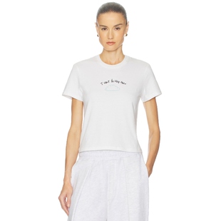 上衣REVOLVE小众新款 Helsa T恤白色简约静奢风老钱风短袖