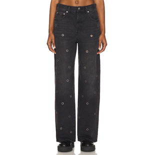 PISTOLA HENDRIX 阔腿 黑色REVOLVE小众新款