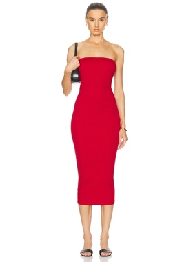 FLORE FLORE LIV 针织连衣裙保暖红色REVOLVE小众新款