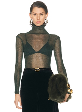 [冬季新品]SER.O.YA PIPER 毛衣 绿色REVOLVE小众