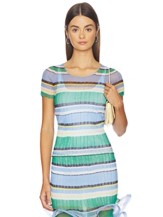 SIMKHAI Knox Plisse Top revolve小众新款