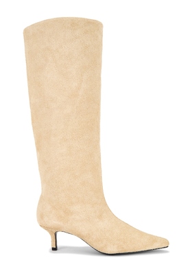 BLACK SUEDE STUDIO SUTTON 50 长筒靴子复古高跟鞋REVOLVE