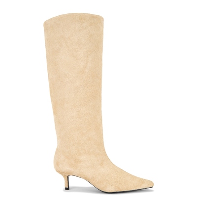 BLACK SUEDE STUDIO SUTTON 50 长筒靴子复古高跟鞋REVOLVE