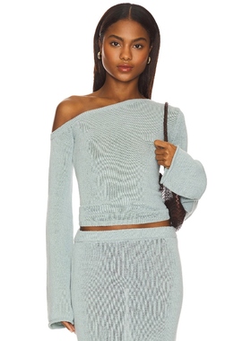 SER.O.YA 针织上装长袖上衣 蓝色y2k辣妹风REVOLVE小众新款