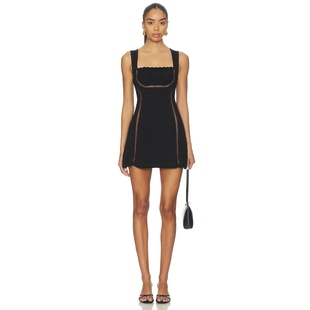 CLOUD ELLIE KNIT MINI 黑色REVOLVE小众 Frankies 裙子 Bikinis