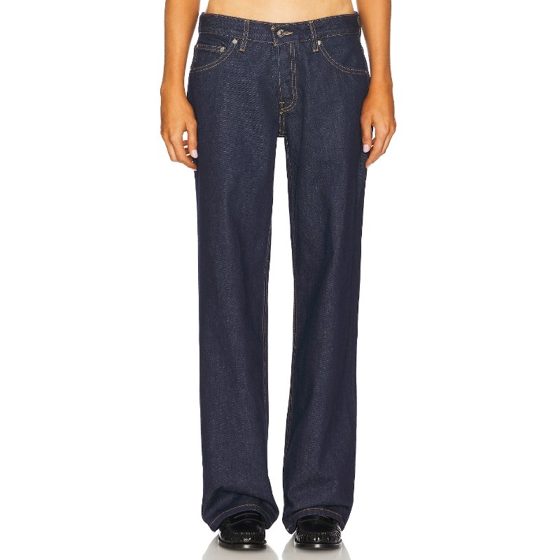 [秋冬新品]EB Denim 牛仔裤蓝色复古长裤丹宁风阔腿裤REVOLVE小众