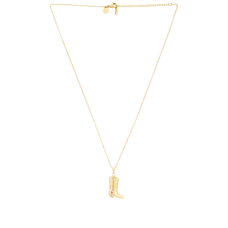 petit moments BOOT 饰物项链 金属金色REVOLVE