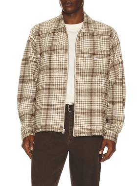 Obey PARKER 衬衫式夹克 棕色REVOLVE小众新款冬季保暖