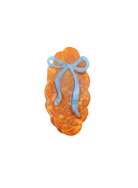 Solar Eclipse Hand-painted Bow Challah Claw Hair ClipREVOLVE