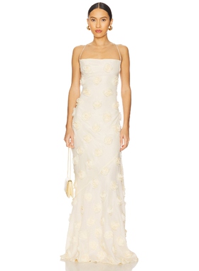 Nookie ROSALIE 长裙 奶油色REVOLVE小众新款