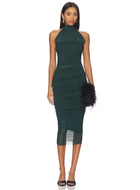 SER.O.YA ESMEE 裙子 深绿色REVOLVE小众新款