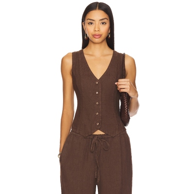 VIR VITA VIOLETTE 背心 巧克力色 y2k辣妹风REVOLVE新款