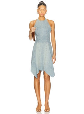 EB Denim ESTELLE 裙子 蓝色REVOLVE小众新款