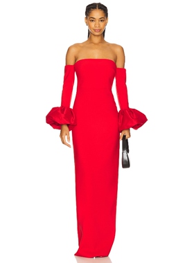 [春季新品]LIKELY KIVA 长裙 红色 REVOLVE小众