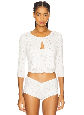 [冬季新品]For Love & Lemons甜美元素镂空针织上衣REVOLVE
