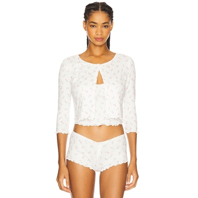 [冬季新品]For Love & Lemons甜美风镂空针织上衣REVOLVE冬季保暖