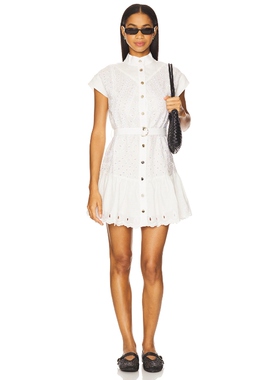 [冬季新品]Karina Grimaldi ARUBA 刺绣连衣裙女 白色REVOLVE