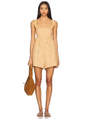 Line & Dot BRIN 连衫裤 棕黄色 美式休闲风REVOLVE小众新款