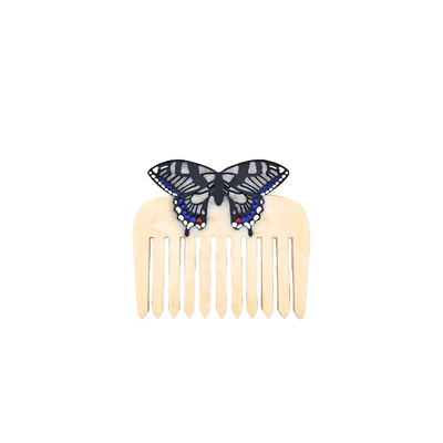 Solar Eclipse Hand-painted Swallowtail Pocket Comb  revolve
