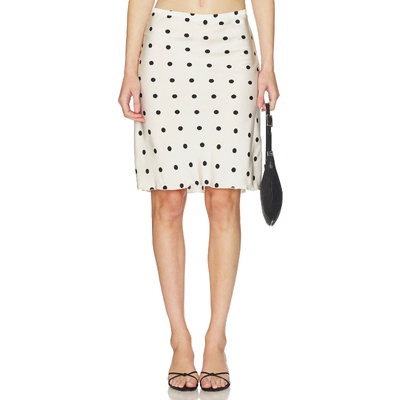 LIONESS半身裙波点白色性感风轻薄缎面高级感裙子REVOLVE小众新款