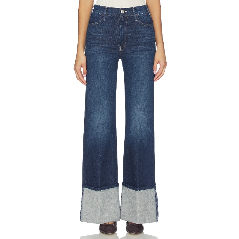 MOTHER HUSTLER 阔腿 蓝色美式复古风REVOLVE小众新款