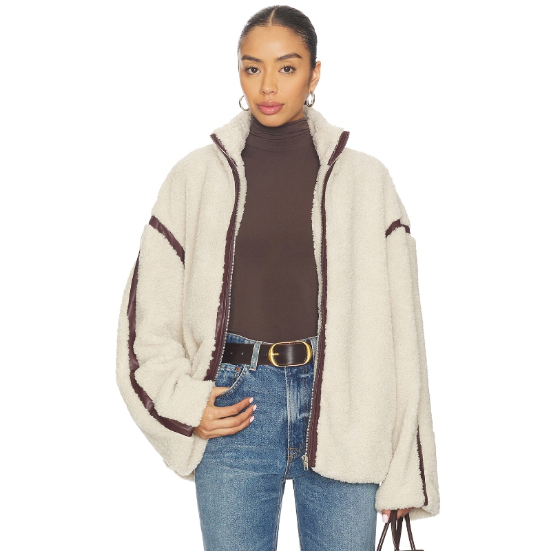 SNDYS TATUM TEDDY CONTRAST 夹克 米色 美式休闲风REVOLVE小众新